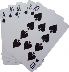 High card flush poker